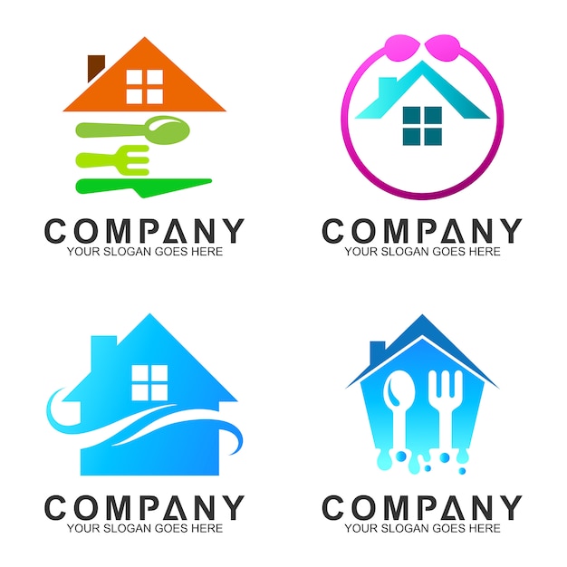 Download Free House With Spoon Fork Logo Design For Kitchen Restaurant Dining Use our free logo maker to create a logo and build your brand. Put your logo on business cards, promotional products, or your website for brand visibility.