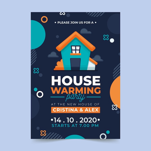 Download Housewarming party invitation template | Free Vector