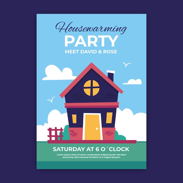 Download Housewarming party invitation template | Free Vector