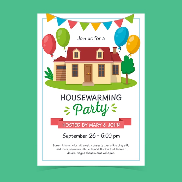 free-vector-housewarming-party-invitation-template