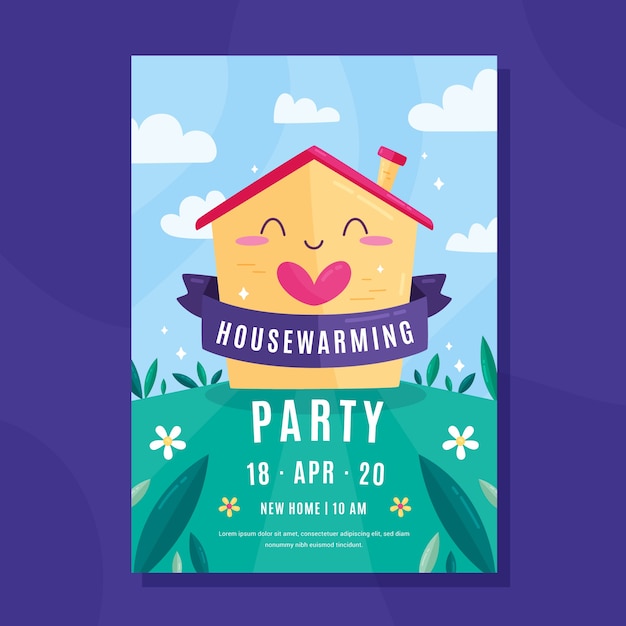 Download Housewarming party invitation | Free Vector