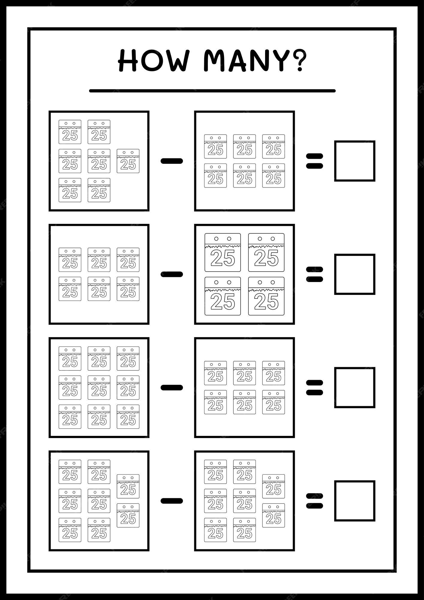 Premium Vector How many christmas calendar, game for children. vector