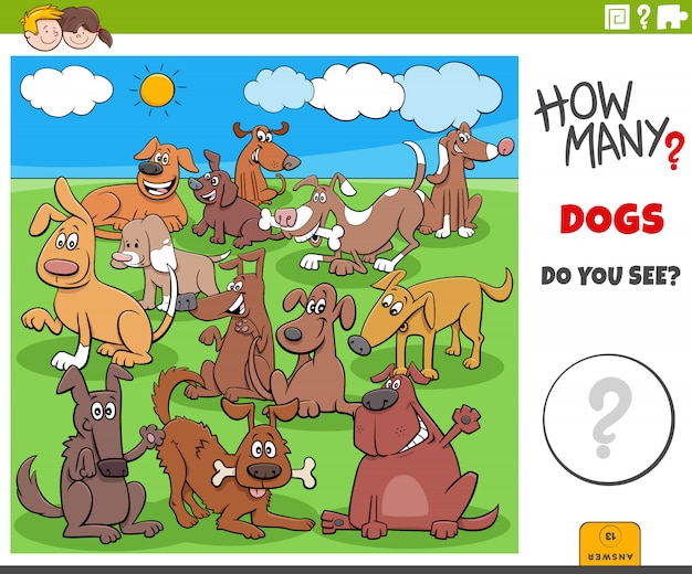 Download Free How Many Dogs Educational Task For Children Premium Vector Use our free logo maker to create a logo and build your brand. Put your logo on business cards, promotional products, or your website for brand visibility.