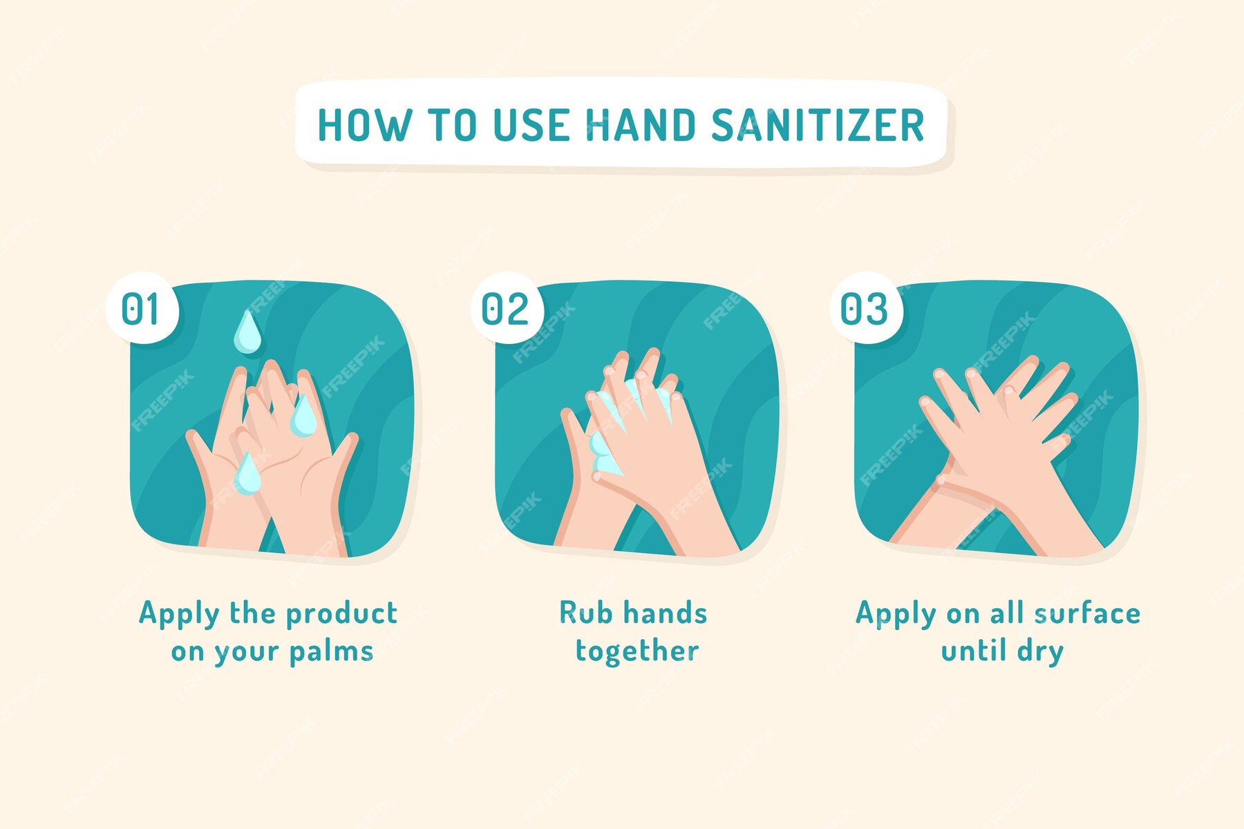 Free Vector How To Use Hand Sanitizer Infographics 9926