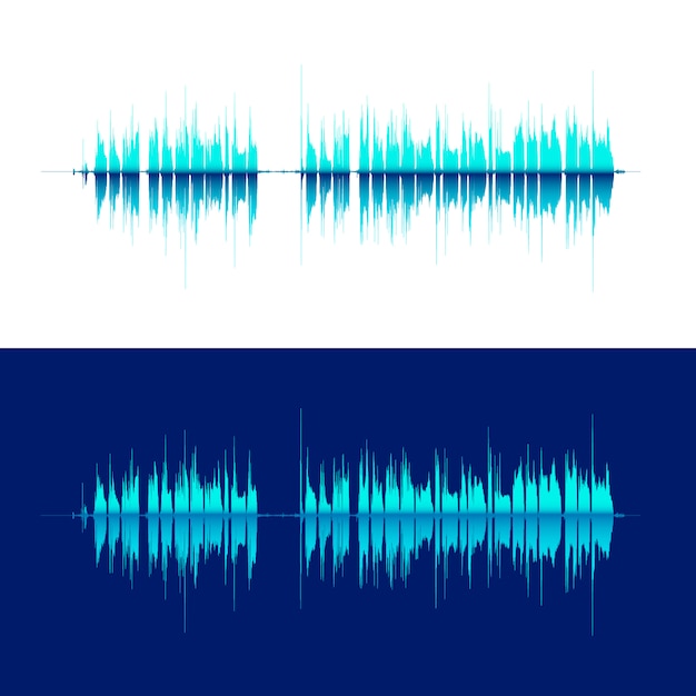Hq vector sound waves. Premium Vector