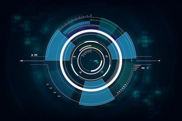 Hud interface gui futuristic technology networking concept Premium Vector