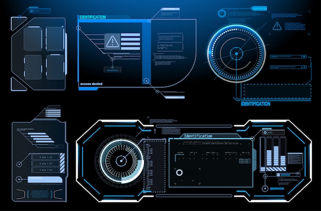 Premium Vector | HUD UI GUI Futuristic User Interface Screen Elements