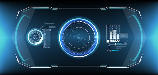 Premium Vector | Hud ui gui futuristic user interface screen elements set.