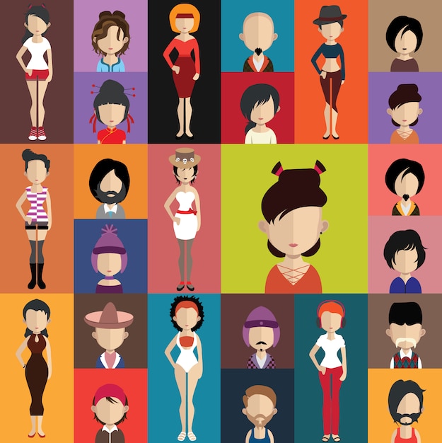 Free Vector | Human avatars collection