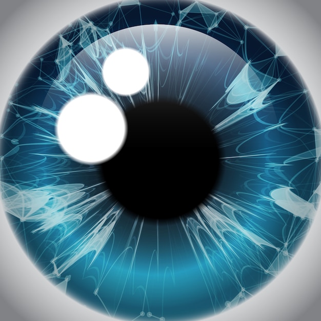 Premium Vector Human Eye Iris Realistic Eyeball Icon