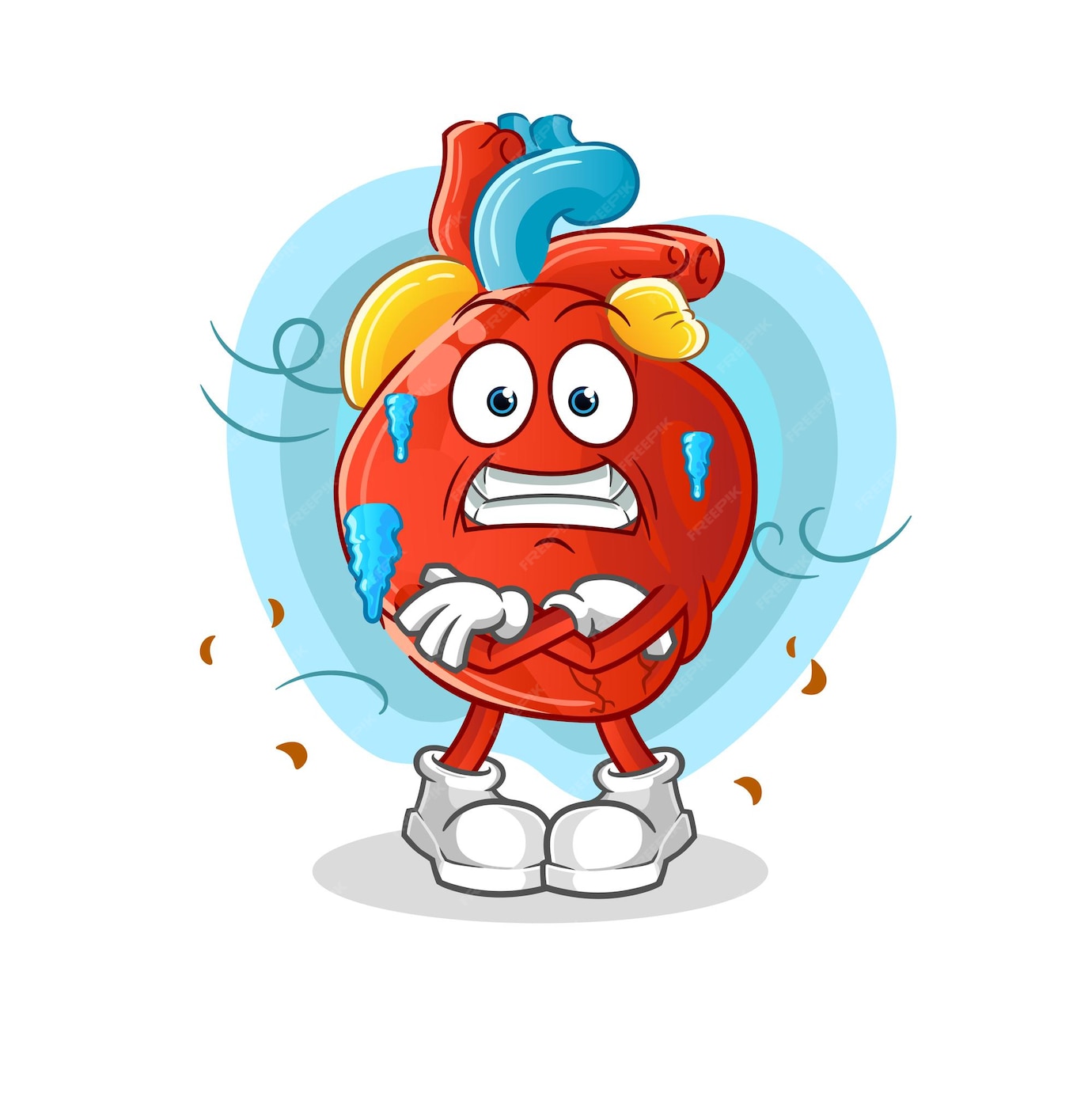 Premium Vector Human heart cold illustration. character vector