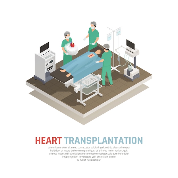 Download Human heart transplantation isometric composition | Free ...