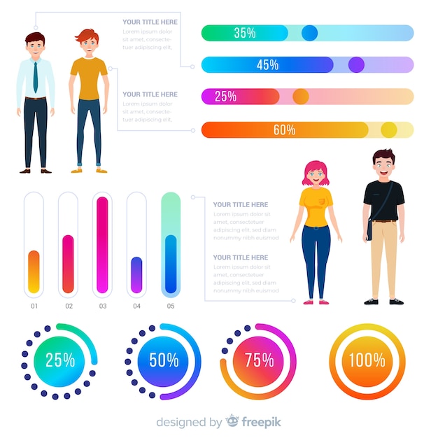 Human infographic | Free Vector