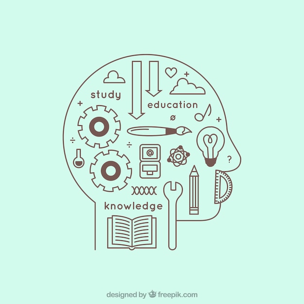 Human knowledge concept Free Vector