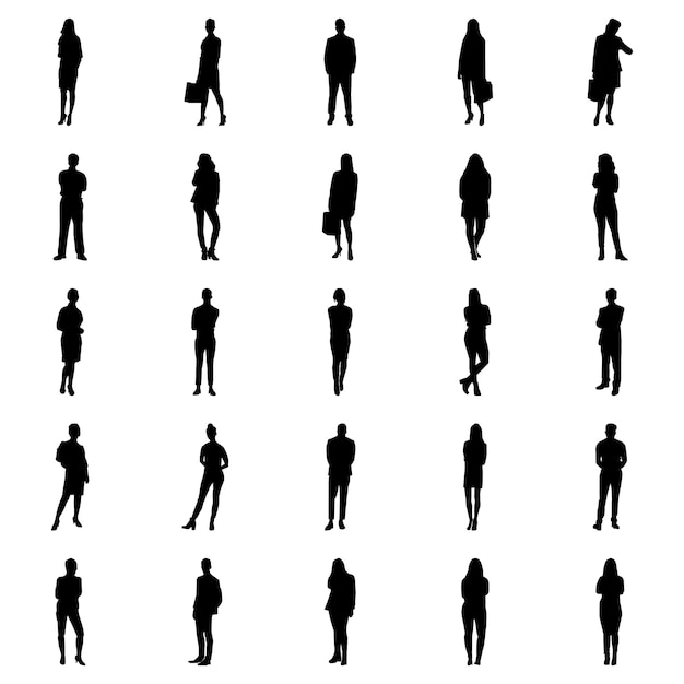 Premium Vector | Human poses pictograms