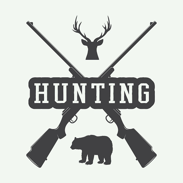 Premium Vector | Hunting label, logo