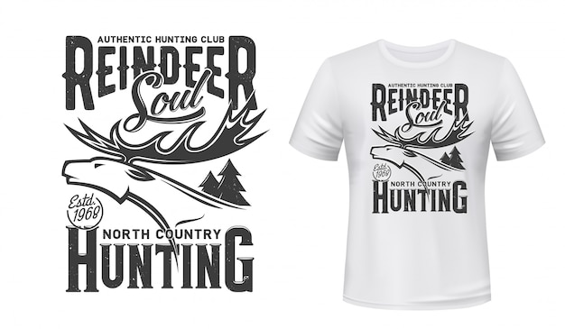 Download Hunting sport club t-shirt print with deer animal ...