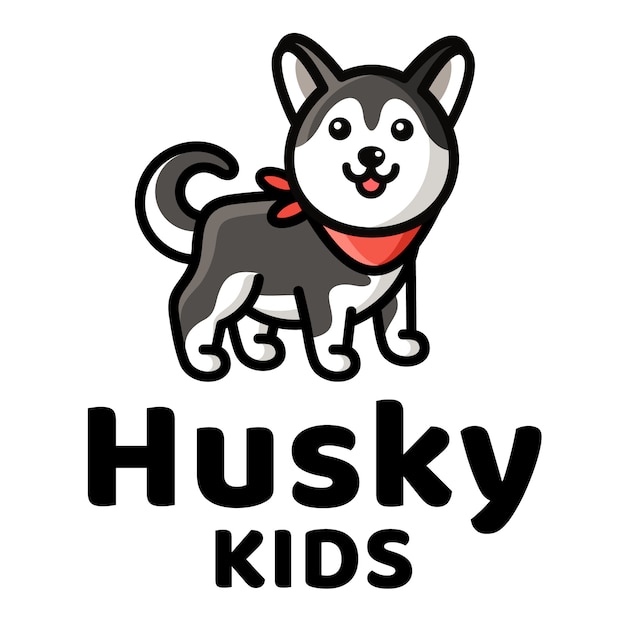 Download Free Husky Kids Cute Logo Template Premium Vector Use our free logo maker to create a logo and build your brand. Put your logo on business cards, promotional products, or your website for brand visibility.
