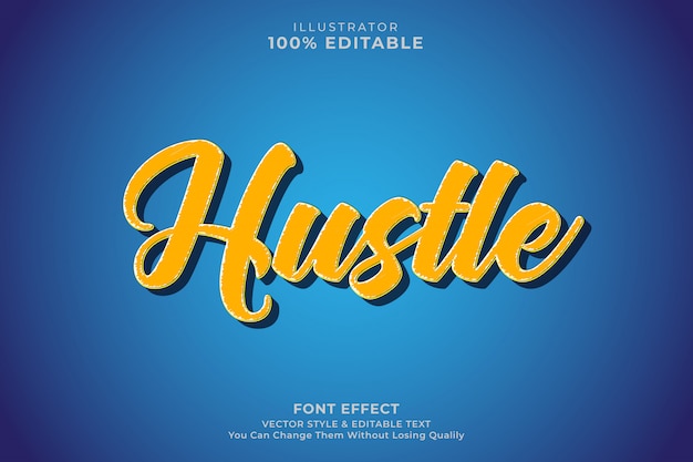 Download Free Hustle Text Effect Premium Vector Use our free logo maker to create a logo and build your brand. Put your logo on business cards, promotional products, or your website for brand visibility.