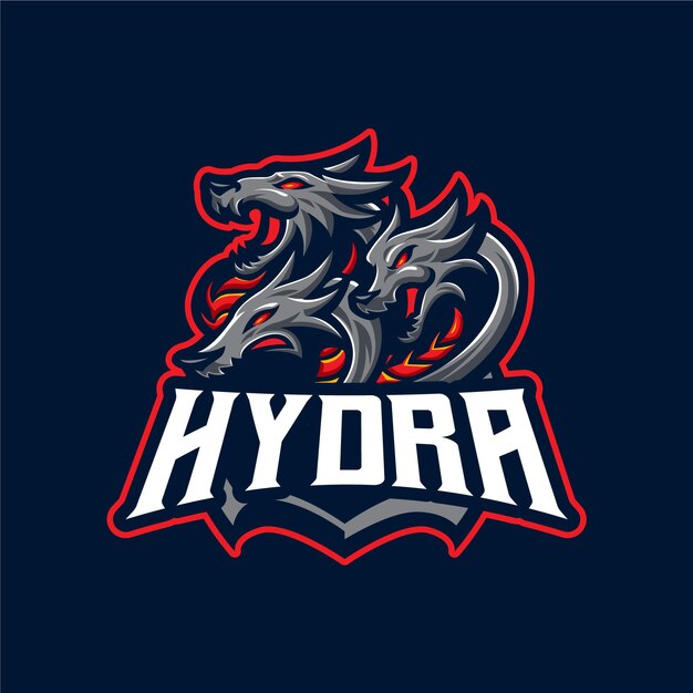 Premium Vector | Hydra dragons mascot logo vector template