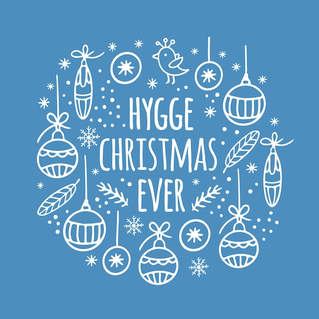 Download Premium Vector Hygge Christmas Ever Greeting Illustration