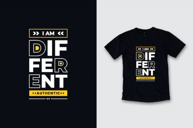 Download Free I Am Different Modern Quotes T Shirt Design Premium Vector Use our free logo maker to create a logo and build your brand. Put your logo on business cards, promotional products, or your website for brand visibility.
