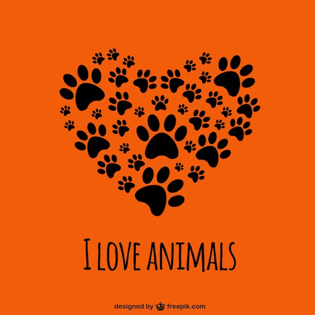 I love animals template - Stock Image - Everypixel