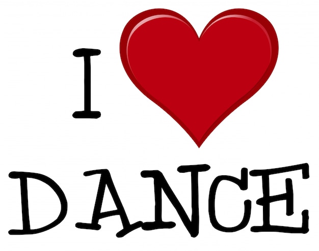 Download I love dance font | Free Vector