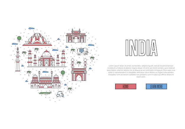 Download Free I Love India Template In Linear Style Premium Vector Use our free logo maker to create a logo and build your brand. Put your logo on business cards, promotional products, or your website for brand visibility.