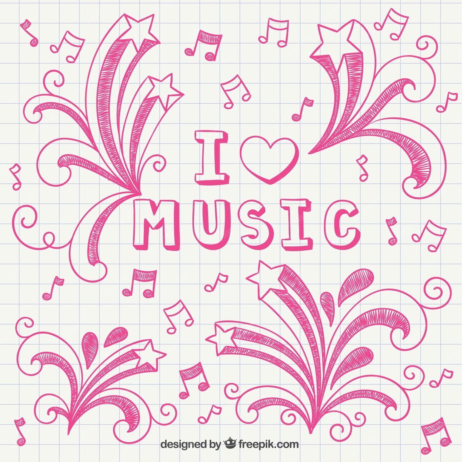 Free Vector | I love music