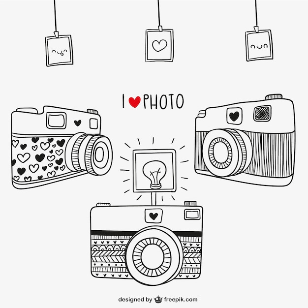 Download I love photography | Free Vector
