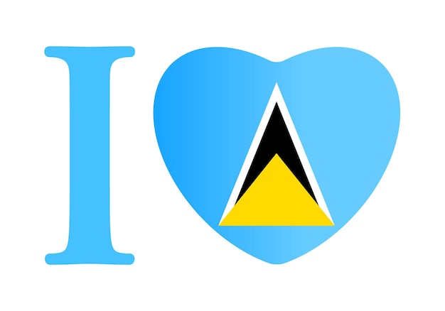 Premium Vector | I love saint lucia. postcard or banner. vector ...