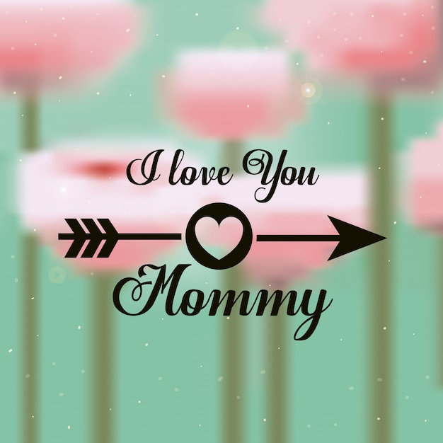 Premium Vector I Love You Mommy Mothers Day Design