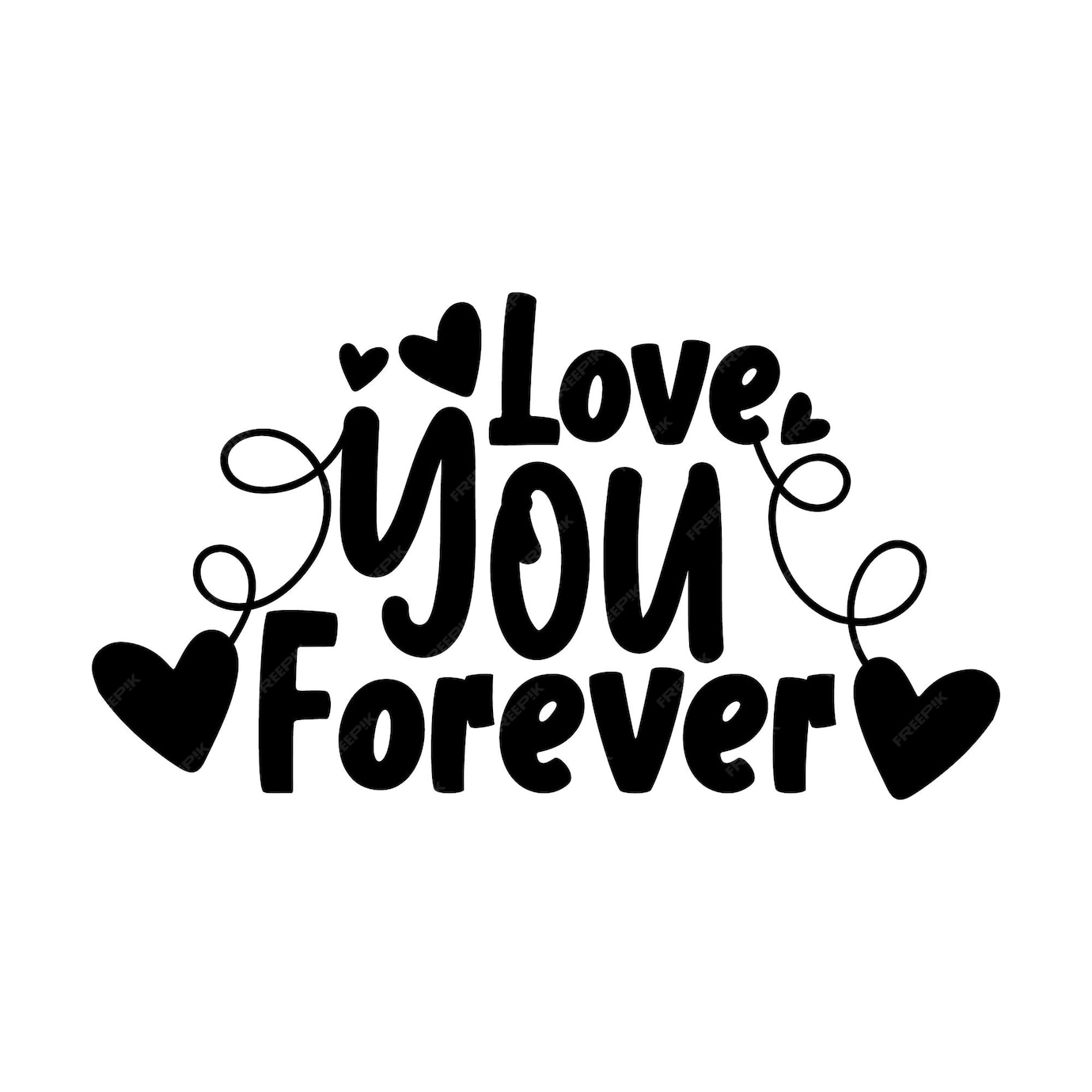 Premium Vector | I love you typography quote design vector in ...