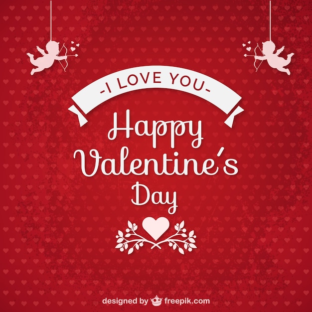 Free Vector | I love you valentine's card