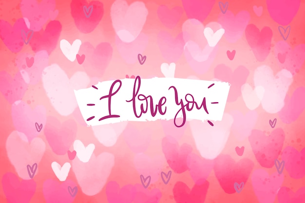 I love you valentine's day background Vector | Free Download