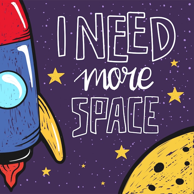 Premium Vector | I need more space