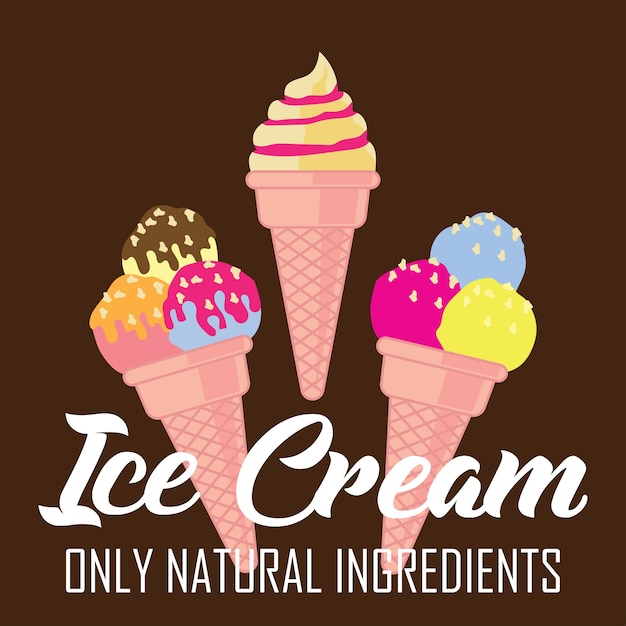 Premium Vector | Ice cream banner