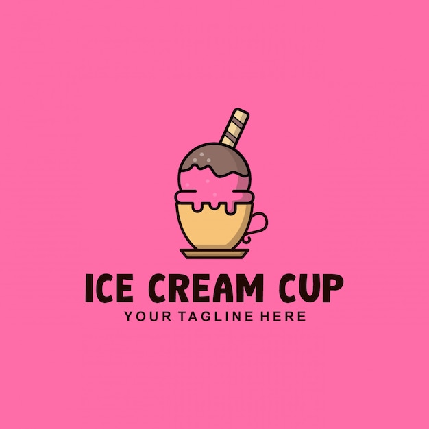 Download Logo Template Logo Ice Cream PSD - Free PSD Mockup Templates