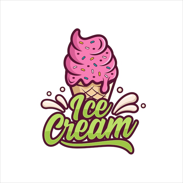 Premium Vector | Ice cream design logo premium