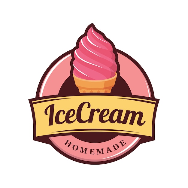 Download Free Ice Cream Logo Emblem Premium Vector Use our free logo maker to create a logo and build your brand. Put your logo on business cards, promotional products, or your website for brand visibility.