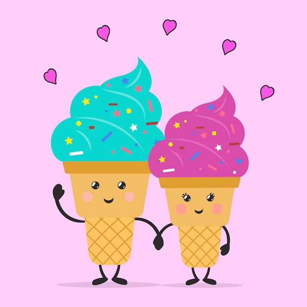 Premium Vector Ice Cream In Love 6637