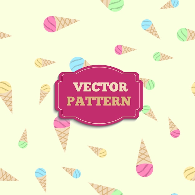 Ice cream pattern background