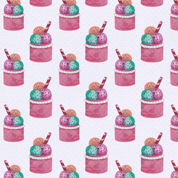 Ice cream pattern background