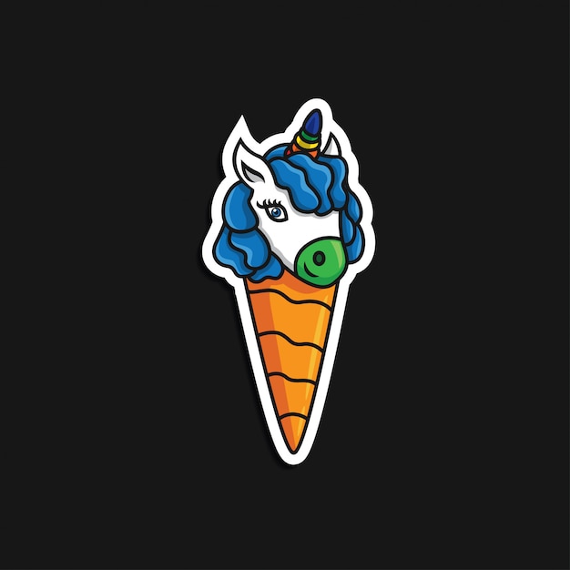 Premium Vector | Ice cream unicorn character