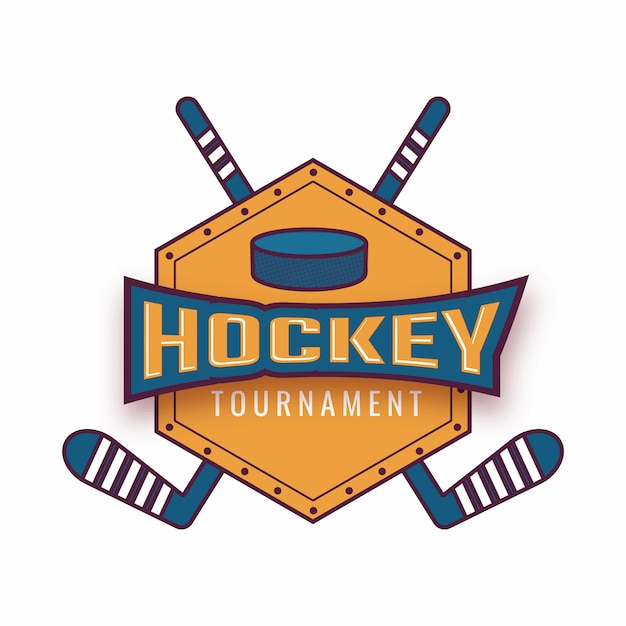 Premium Vector | Ice hockey tournament badge logo