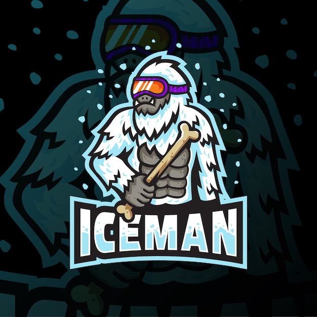 Download Free Ice Man Mascot Logo Esport Gaming Illustration Premium Vector Use our free logo maker to create a logo and build your brand. Put your logo on business cards, promotional products, or your website for brand visibility.