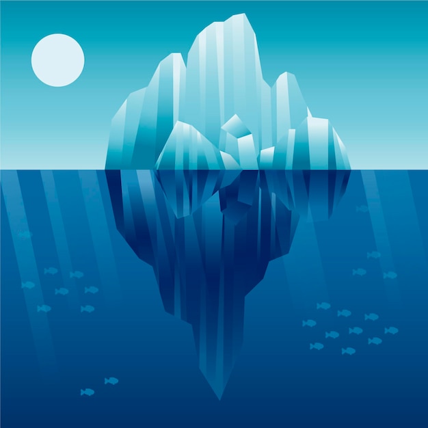 Free Vector Iceberg Illustration Concept 9374