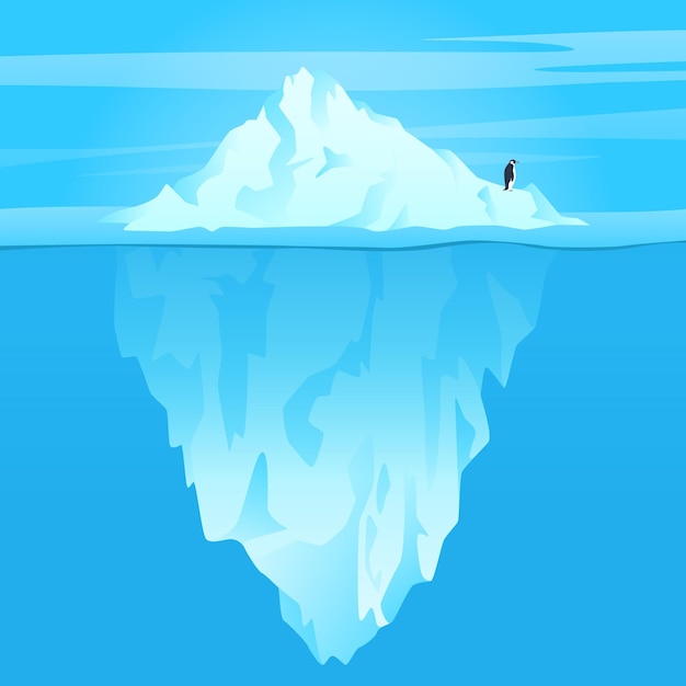 Free Vector | Iceberg illustration in the ocean