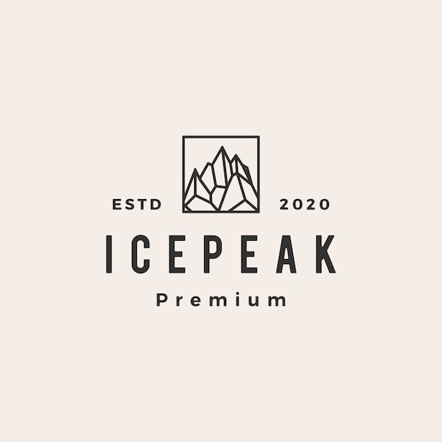 Premium Vector Icepeak Mount Hipster Vintage Logo Icon Illustration